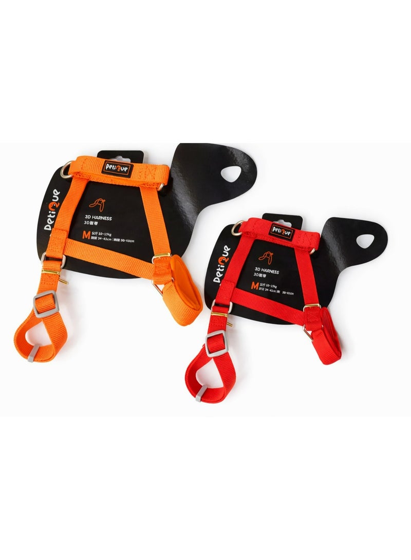 3D Dog Harness and Leash Set, Medium Size, Adjustable, 10-15kg, Neck 34-41cm, Chest 50-65cm - Image 2
