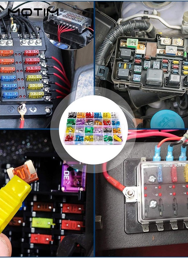 Motim 272Pcs Car Fuses Kit, Mini Low Profile Fuse Assortment, 2A 5A 10A 15A 20A 25A 30A 35A Replacement Standard Fuses For Car Boat Truck Suv  - Image 3