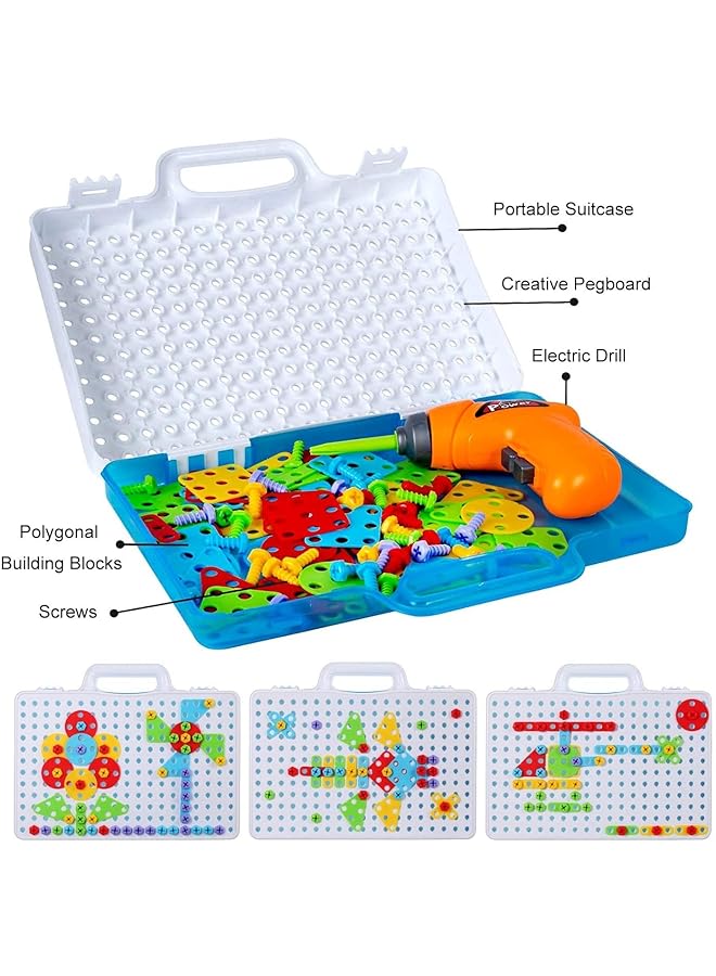 Mumoo Bear Drill & Play Creative Educational Toy Set Screw Puzzle Learning Toy 3D Building Blocks - Image 3