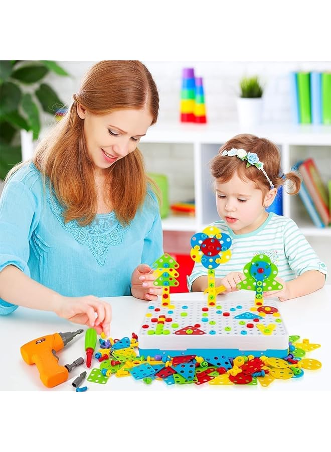 Mumoo Bear Drill & Play Creative Educational Toy Set Screw Puzzle Learning Toy 3D Building Blocks - Image 2