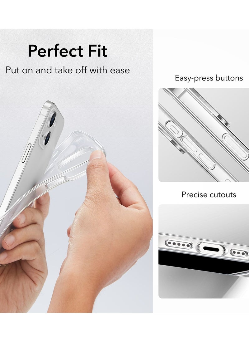 esrgear - ESR Clear Case Compatible with iPhone 14 Case and iPhone 13 Case, Shockproof Thin Silicone Cover, Yellowing-Resistant Slim Transparent TPU Phone Case, Project Zero Series, Clear - Image 1