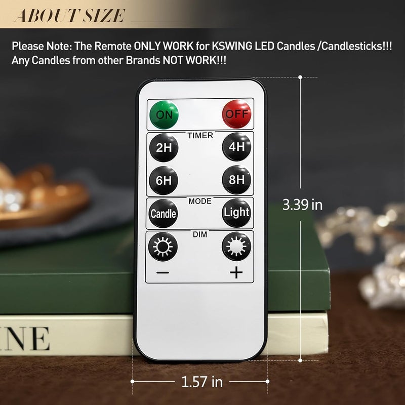 KSWING 10 Key Remote Controller Only Work for LED Candles/Candlesticks - Image 3