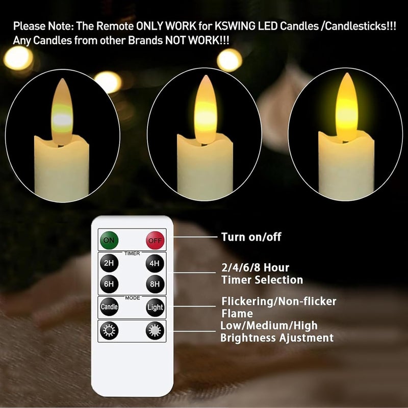 KSWING 10 Key Remote Controller Only Work for LED Candles/Candlesticks - Image 1