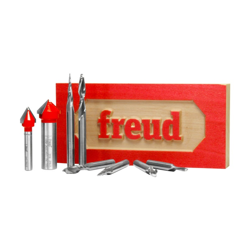 Freud 87-108: 8 Piece Cnc Router Bit Signmaking Set - Image 5