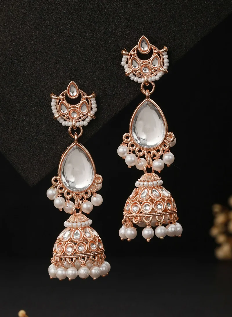 Priyaasi Rose Dome shaped Jhumkas