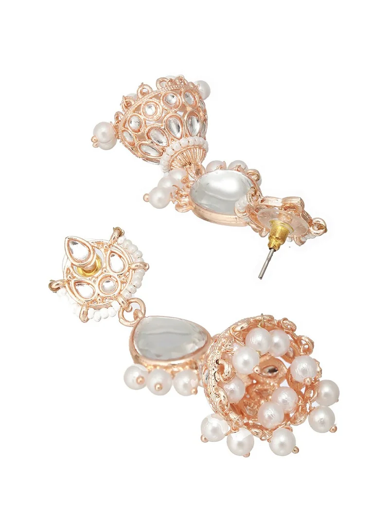 Priyaasi Rose Dome shaped Jhumkas