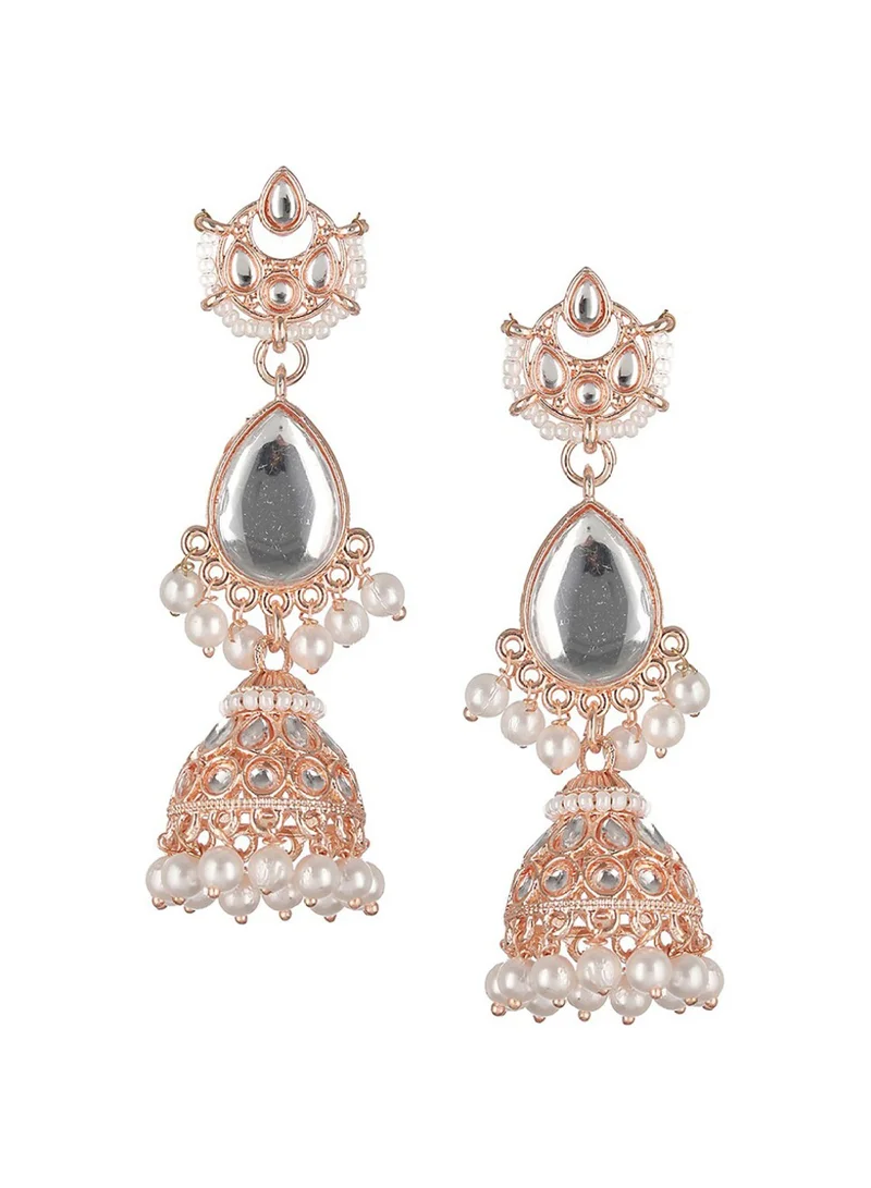 Priyaasi Rose Dome shaped Jhumkas