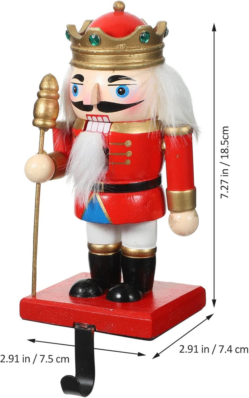klarako 1 Set of Christmas Nutcracker Stocking Holder Fireplace Mantel Stand Hanger Christmas Stocking Hook Metal Xmas Seasonal Home Party Decorations - Image 3