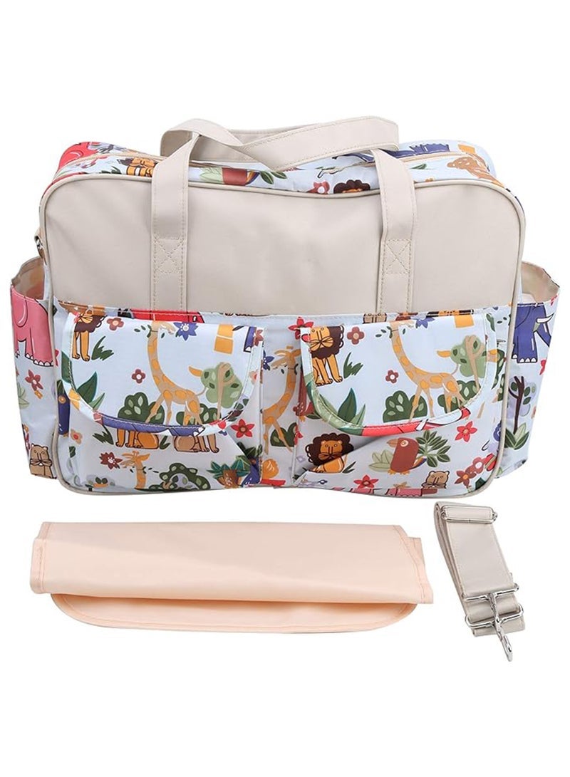 ANSOLAR Multifunctional Animal Print Travel Nappy Bag With High-Quality Material - Image 1