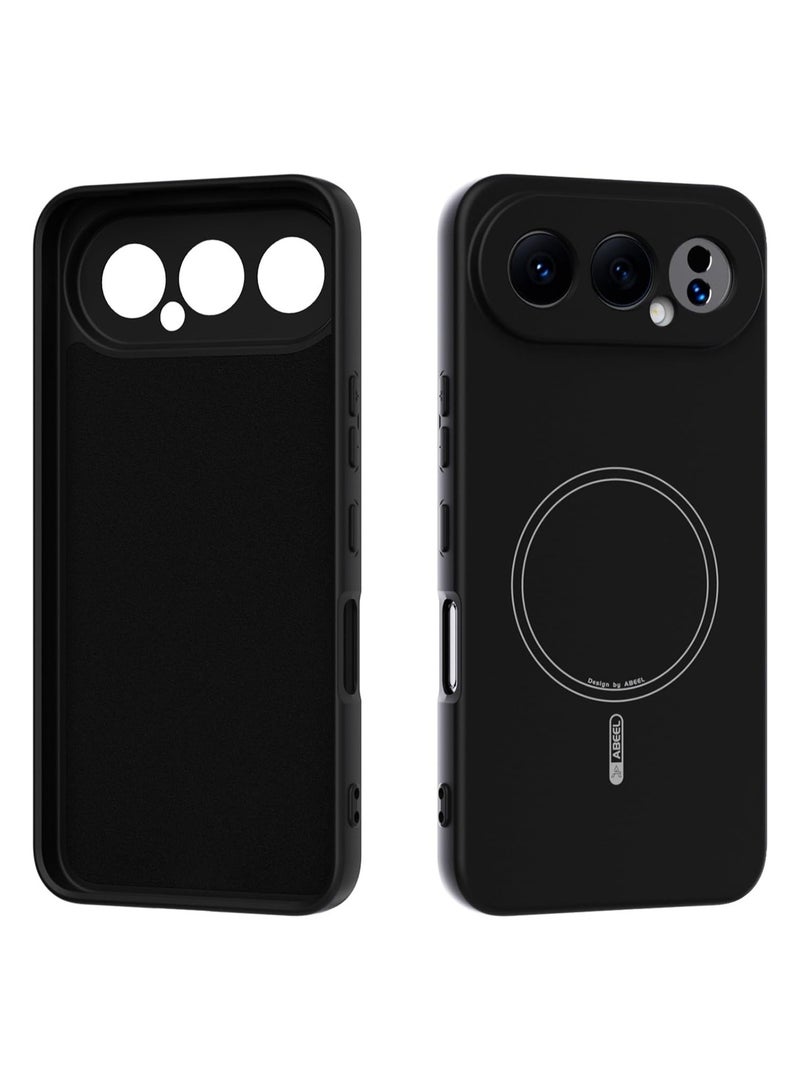 Case compatible with Honor 500 Pro 5G, 【Supports magnetic safety protection】, magnetic liquid silicone soft rubber gel, full camera protection, solid color bumper simple protective case