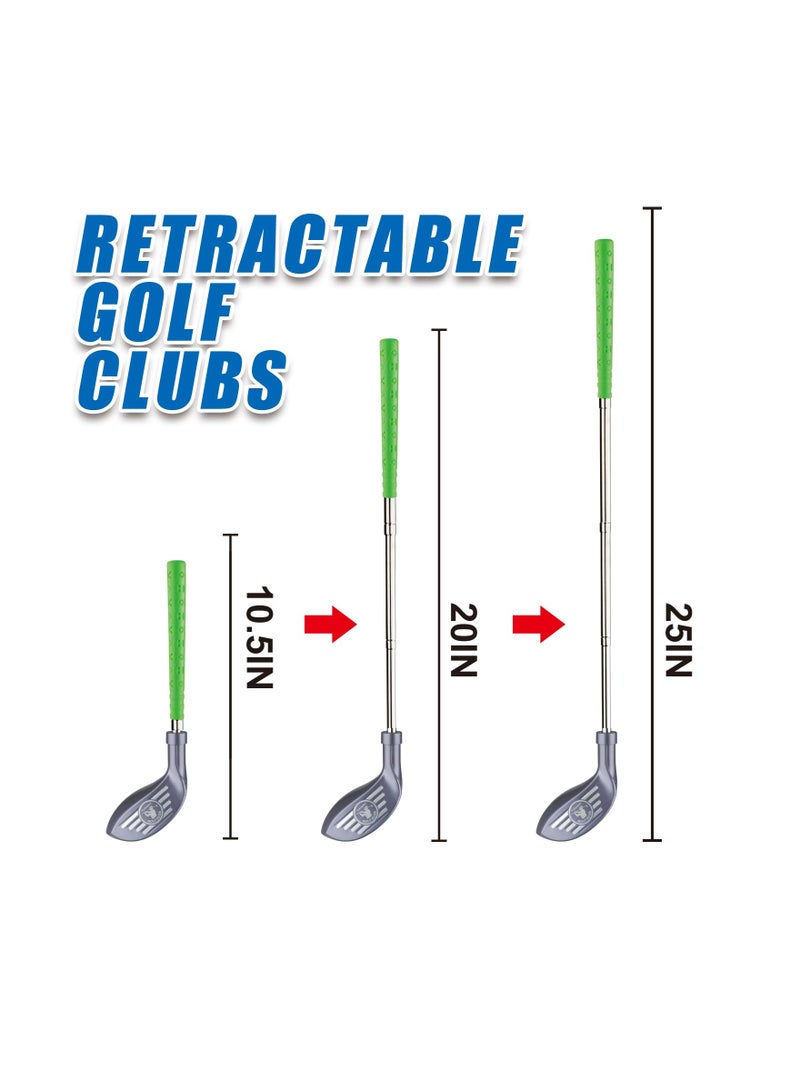 Captaintech Kids Golf Toy Set - Upgraded 3-in-1 Toddler Golf Clubs with 9 Balls for Indoor & Outdoor Play, Perfect Gift for Boys & Girls Ages 3-6, Ideal for Beginner Young Golfers (Grey) - Image 5