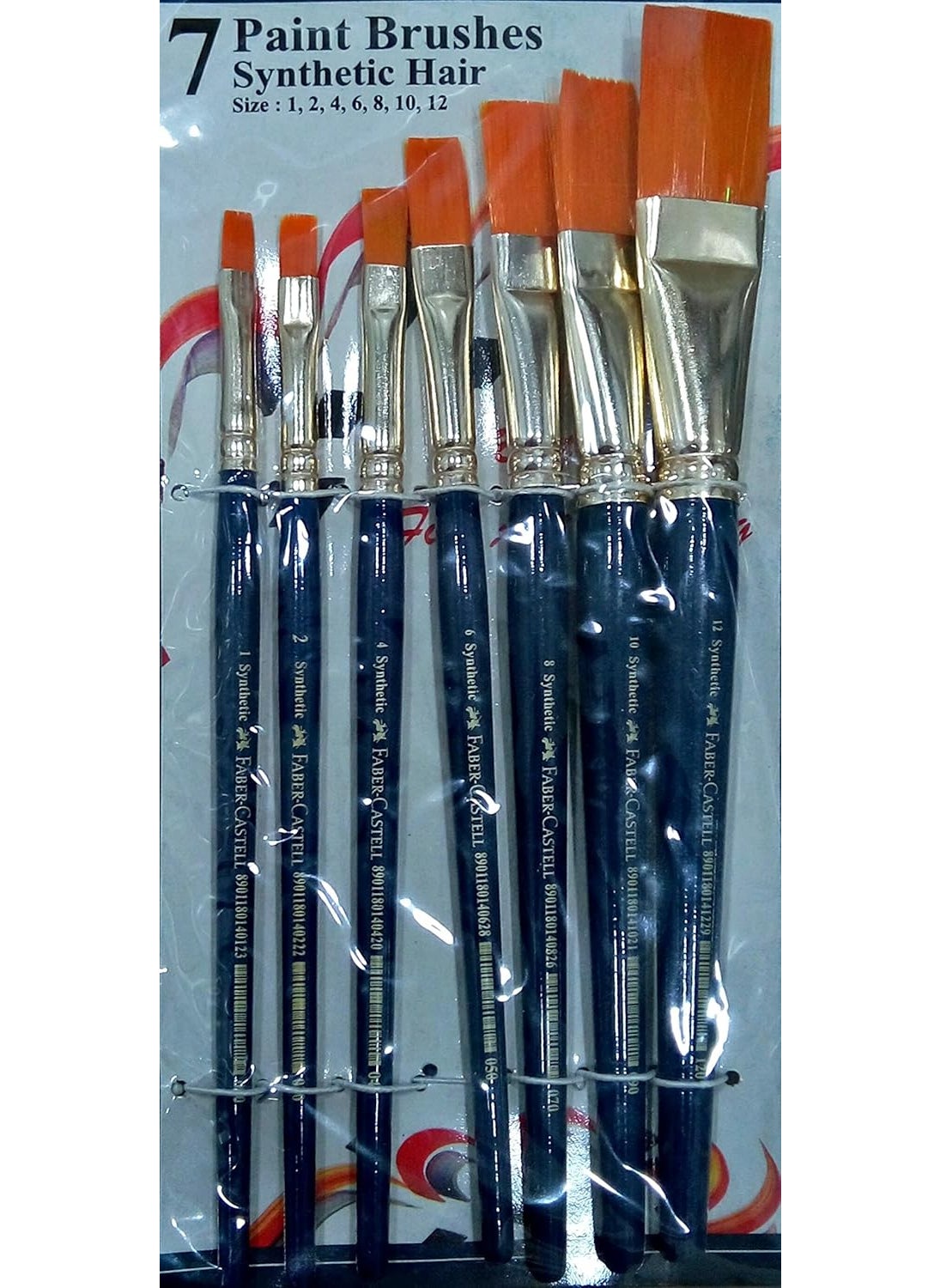 FABER-CASTELL - Faber-Castell Wood Acrylic Colours 9Ml Set Of 24 & Paint Brush Set - Flat, Pack Of 7 (Navy Blue) & Tri-Grip Brush - Round, Pack Of 13 (Assorted) - Image 1