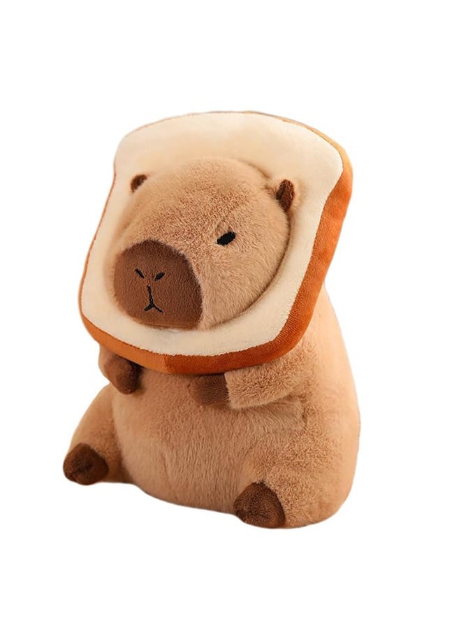 Peachjoy Cute Capybara Plush with Bread, 12inch Soft Capybara Plushie Toy Doll Pillow Birthday for Kids  - Image 1