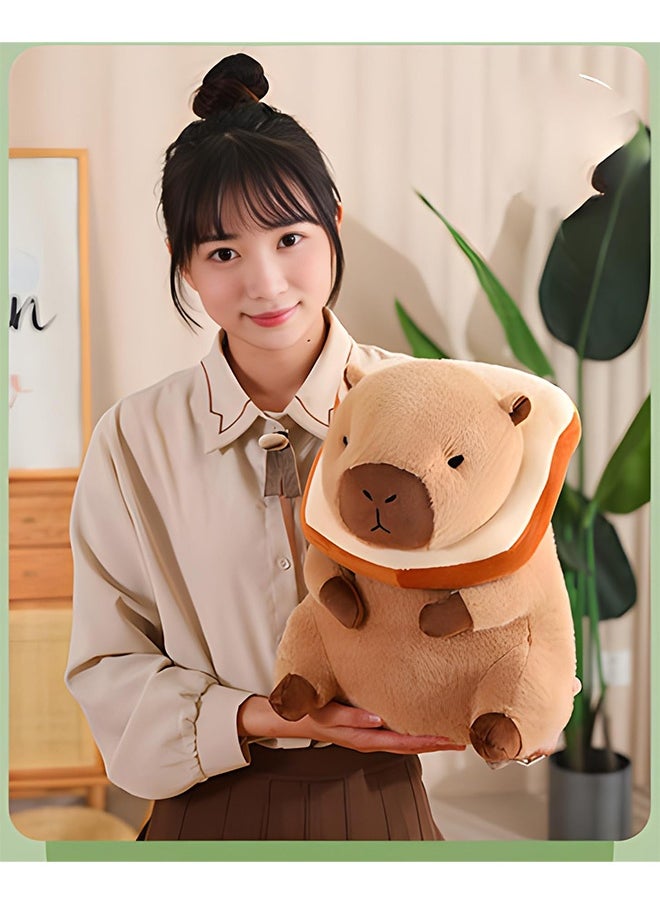Peachjoy Cute Capybara Plush with Bread, 12inch Soft Capybara Plushie Toy Doll Pillow Birthday for Kids  - Image 5