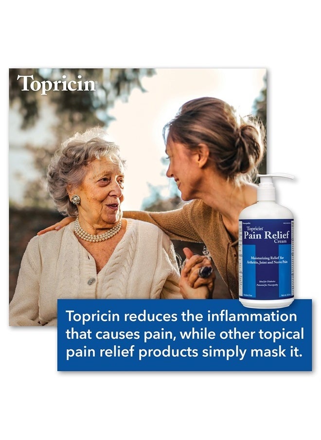 Topricin - Pain Relief Therapy Cream (32 oz) Fast Acting Pain Relieving Rub for Back & Neck Aches, Fibromyalgia, Sciatica, Plantar Fasciitis, Sore Muscles & Joints, Carpal Tunnel, Chronic Pain - Image 1