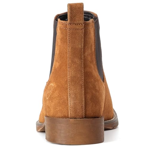 IUV Genuine Cowhide Suede Chelsea Boots For Men Western Boots Ankle Boot Casual Dress Slip On - Image 5