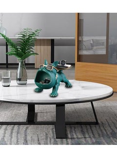 SUNYS French Bulldog Statue with Storage Tray, Green Key Holder Home Decor  - Image 4