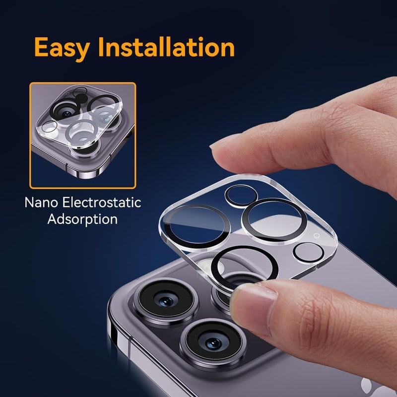 Vipsent Camera Lens Protector for iPhone 14 Pro 6.1" ＆ iPhone 14 Pro Max 6.7",9H Tempered Glass，Ultra HD, Scratch Resistance Easy to Install，Case Friendly，[Does not Affect Night Shots] 3-Pack - Image 5