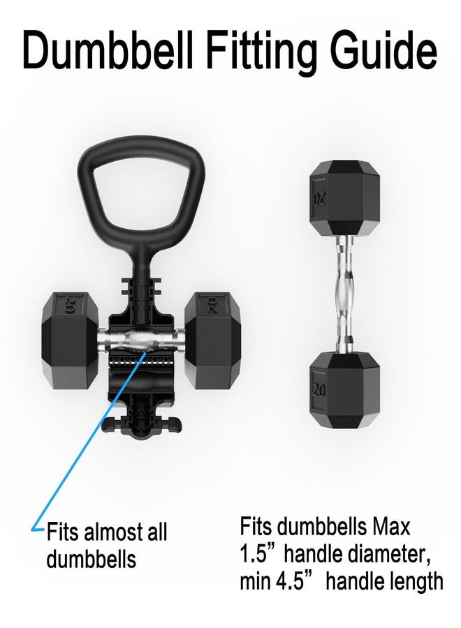SEWD Convert Dumbbells into Kettlebell by SEWD – Adjustable Weights & Up to 220LB Capacity Kettlebell Handle for Weight Lifting, 90-Degree Rotating Handle, Compatible with Dumbbells (max 1.5" handle diameter, min 4.5" handle length） - Image 3
