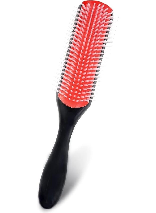 Hairbrush 9-Row Detangling – For Men and Women – Suitable for Wet, Dry, and Curly Hair – Massages Scalp and Stimulates Growth – Color May Vary - Image 2