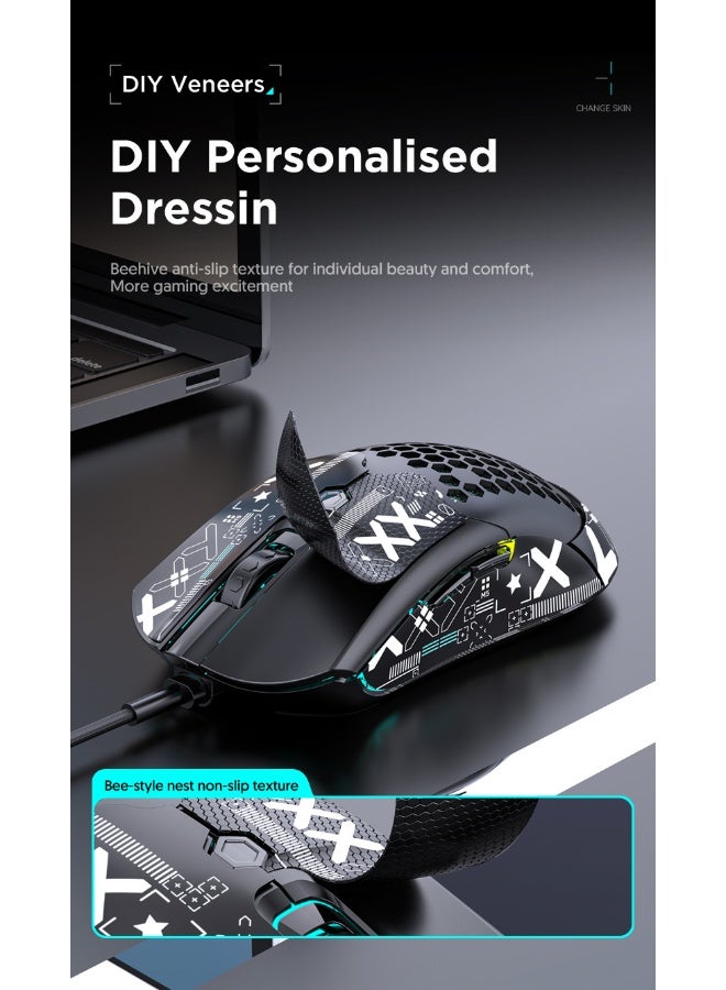 Free Wolf M5 Lightweight Wired Hole Design Gaming Mouse - Image 5