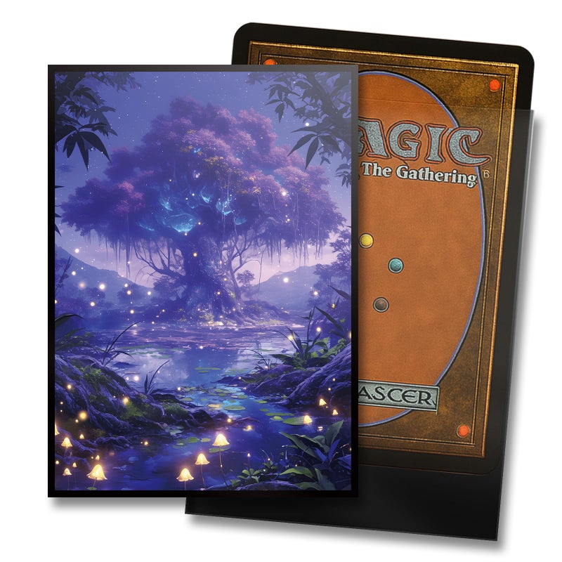 Kiiransr MTG Card Sleeves - Bayou(Black Green) - Fantasy Dual Lands Series - Ultra Clear Front & Matte Finish Back, 100 Count Standard Size TCG Art Sleeves for Magic The Gathering - Image 2