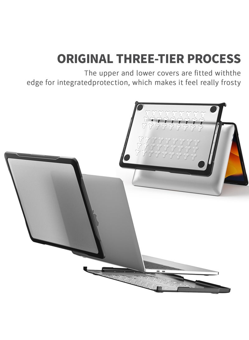 Rock Pow MacBook Pro 13 Inch Case 2022 2020 M1 A2338/ A2289/ A2251, Heavy Duty Hard Shell Dual Layer Protective Cover with Kickstand for MacBook Pro New 13-inch Retina with Touch ID -Grey  - Image 4