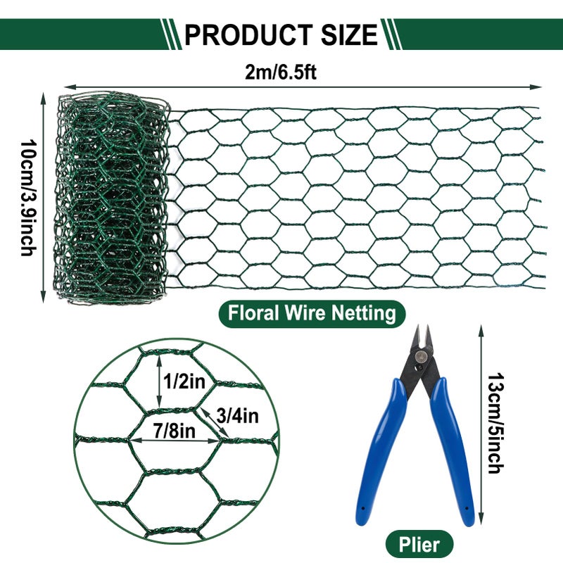 West Bay Floral Wire Netting, 3.9 x 78.7 Inch Floral Wire Mesh Netting with Plier, Floral Arrangement Supplies for Protect Plant, Flower Arch Decorations, Floral Arrangement, Home DIY Craft  - Image 4