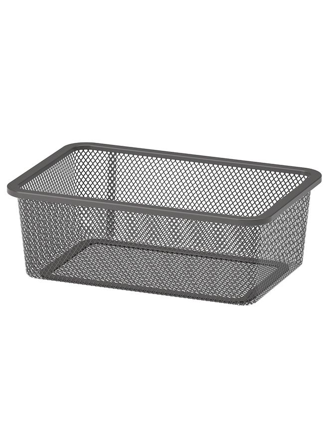 erorex Mesh storage box, dark grey, 20x30x10 cm - Image 1