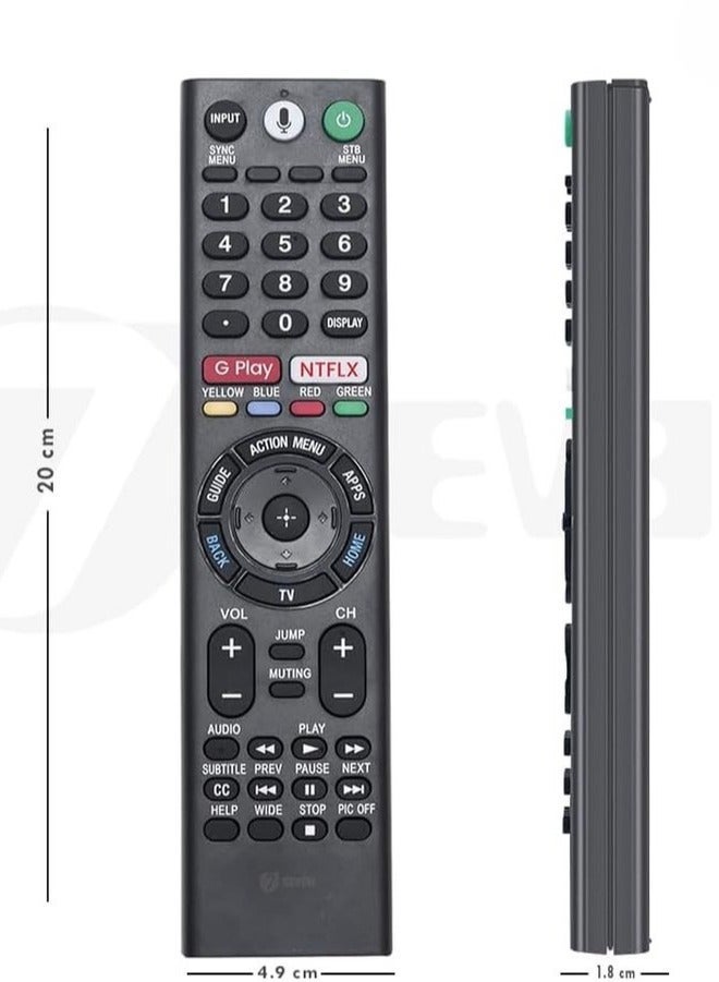 PopZa Replacement Remote Control for Sony 4K LED Android Smart TV Compatible with Original Models RMF-TM300U RMF-TM310U - Pairing Required with battery - Image 4
