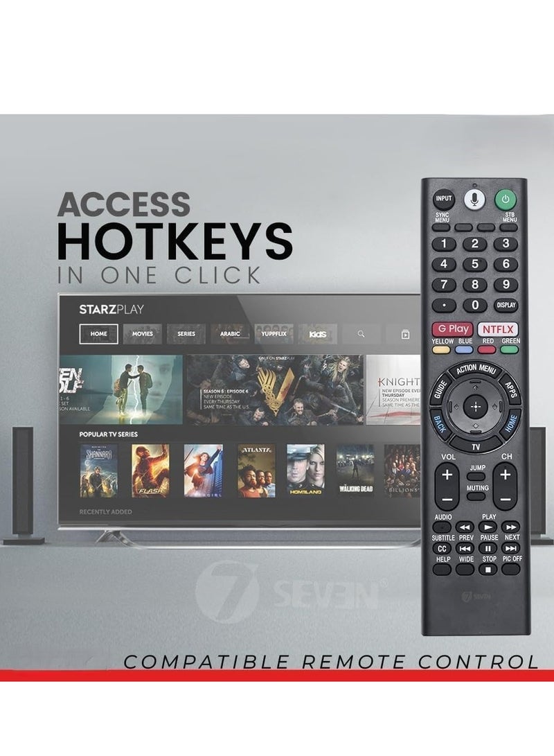 PopZa Replacement Remote Control for Sony 4K LED Android Smart TV Compatible with Original Models RMF-TM300U RMF-TM310U - Pairing Required with battery - Image 3