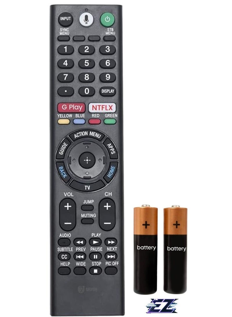 PopZa Replacement Remote Control for Sony 4K LED Android Smart TV Compatible with Original Models RMF-TM300U RMF-TM310U - Pairing Required with battery - Image 1