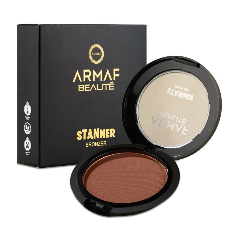 Armaf Beaute Face Make Up Stanner Bronzer Tawny Tan Colour, High Pigment & Buildable Matte Bronzers, Face Contour Powder, Lightweight & Smooth Formula, For All Skin Tone - Image 2