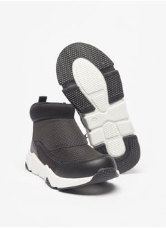 JUNIORS Boys Textured High Cut Boots With Zip Closure  - Image 4