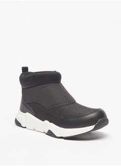 JUNIORS Boys Textured High Cut Boots With Zip Closure  - Image 1