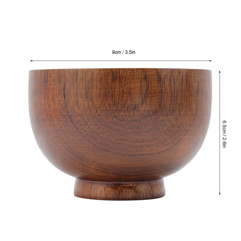 Wooden Bowl: Trumpet Size - Lightweight Heat-resistant Fruit Bowl for Home Kitchen Hotel Restaurant Dining - Image 4