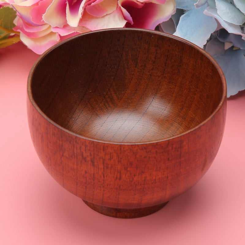 Wooden Bowl: Trumpet Size - Lightweight Heat-resistant Fruit Bowl for Home Kitchen Hotel Restaurant Dining - Image 1