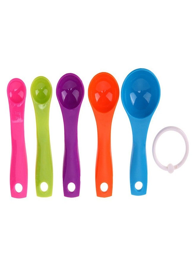 Bezall 5 in 1 White Plastic 1g 2.5g 5g 10g 15g Measuring Spoons Set Kitchen Baking Tools - Image 5