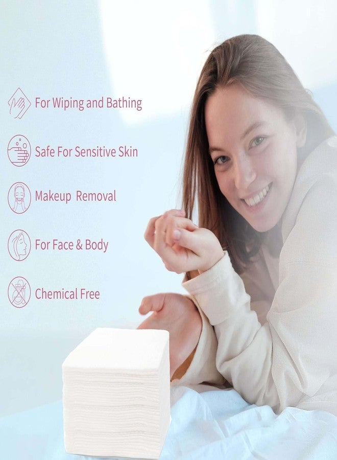 gypsy inc Gypsy 200 Pcs Disposable Face Towel | Face Cleaning Cloth For Skin Care | Soft Cotton Facial Dry Wipe | Makeup Remover Napkin | For Salon, Parlor, Traveling, Spa, Massage, Hotel - 8 x 8 Inches. - Image 4