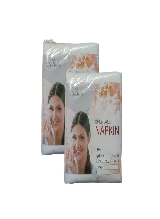 gypsy inc Gypsy 200 Pcs Disposable Face Towel | Face Cleaning Cloth For Skin Care | Soft Cotton Facial Dry Wipe | Makeup Remover Napkin | For Salon, Parlor, Traveling, Spa, Massage, Hotel - 8 x 8 Inches. - Image 1