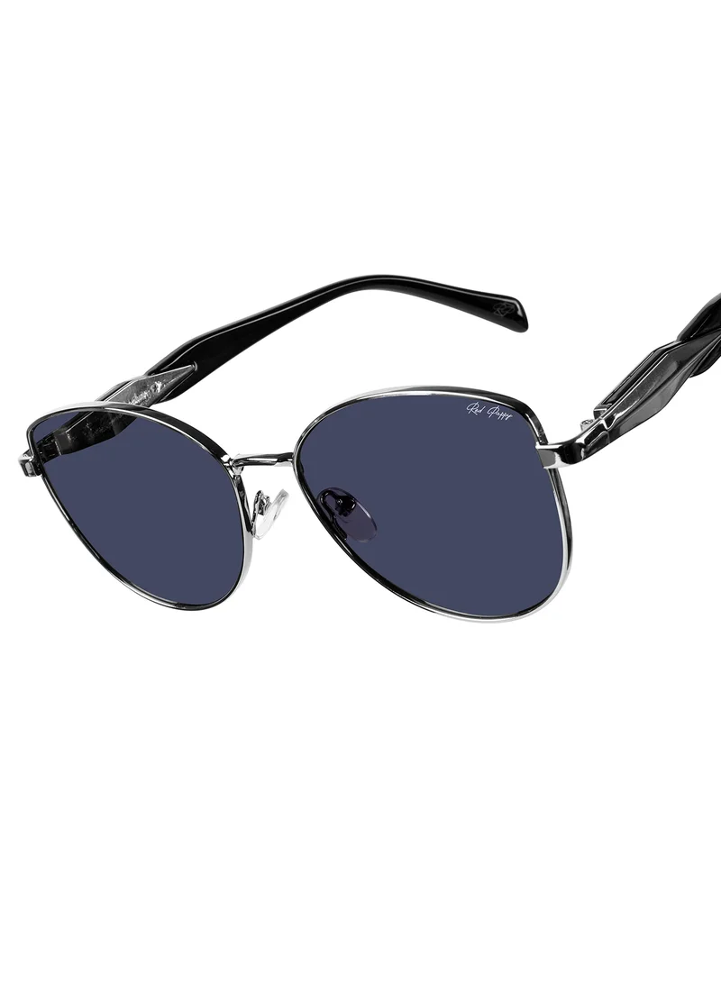 Woggles Red Pappy Nyctara Silver Cateye Sunglasses