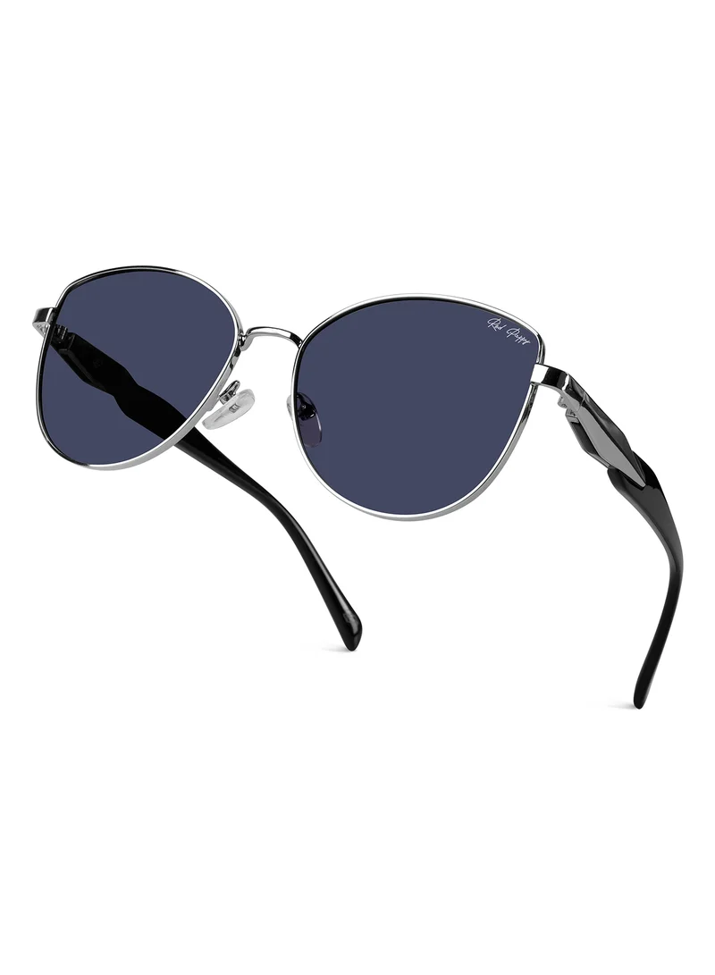 Woggles Red Pappy Nyctara Silver Cateye Sunglasses