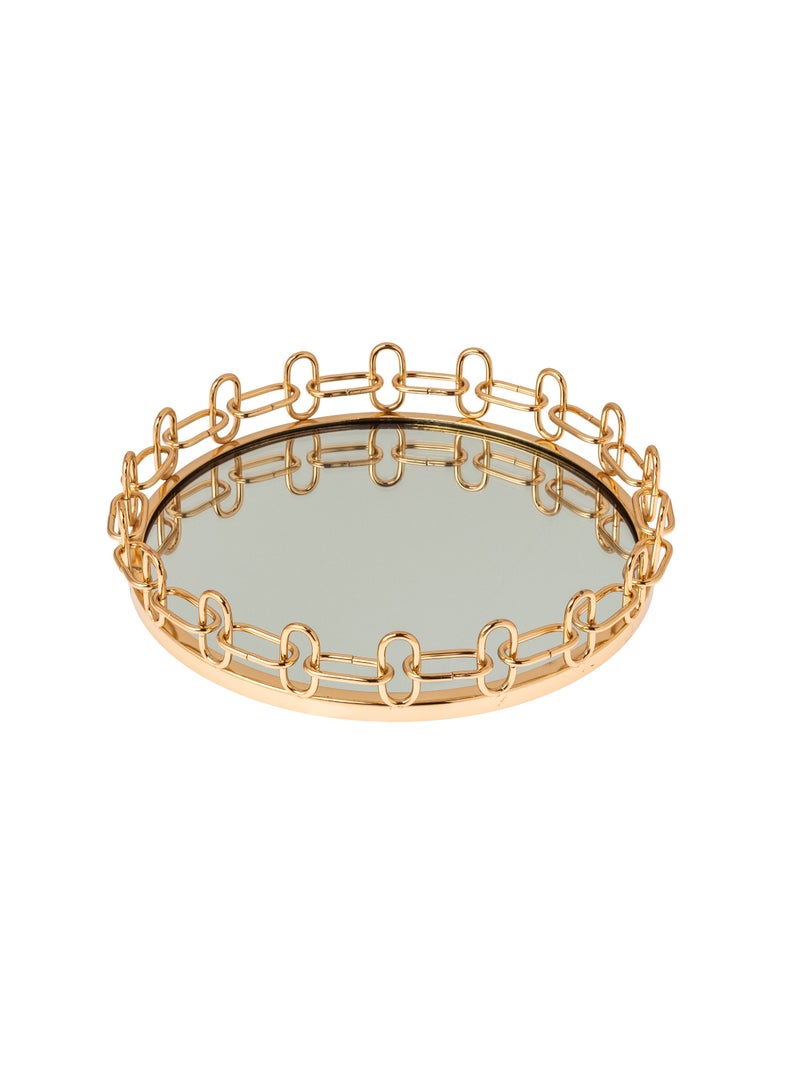 Dania Gold metal top with mirror floor, elegant design - Image 2