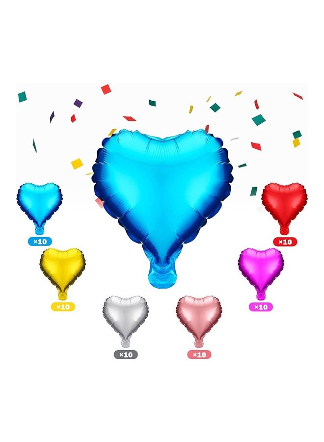 نيبمينينت 60-Piece Colorful Heart Shaped Balloons - Image 2
