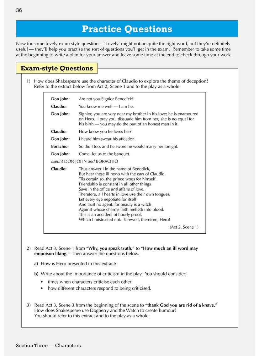 null - GCSE English Shakespeare Text Guide - Much Ado About Nothing includes Online Edition & Quizzes - Image 1