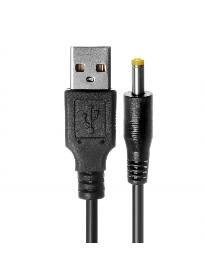 TENINYU كابل طاقة USB 2.0 A ذكر إلى DC 4.0x1.7 مم 5 فولت 24AWG DC Barrel Jack بطول 3 أقدام (كابل طاقة بحد أقصى 2.5 أمبير، دبوس مركزي موجب)، عبوة من قطعتين - Image 5