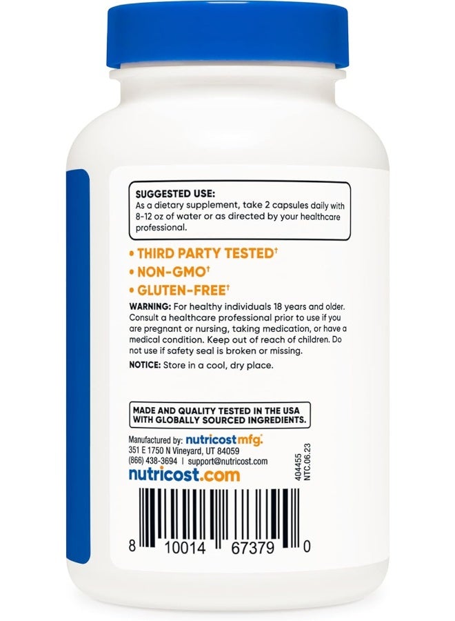 Nutricost Red Yeast Rice With Coq10 1300Mg, 120 Capsules, 60 Servings Nongmo, Gluten Free - Image 4