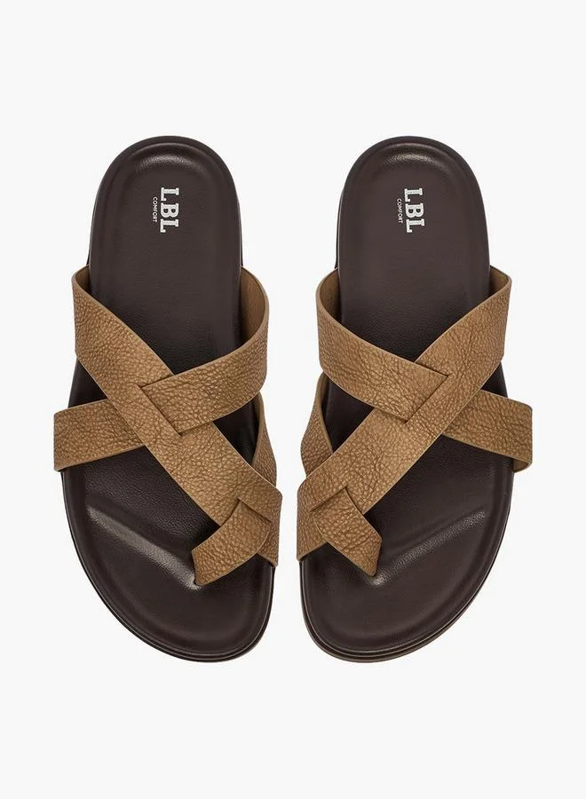 LBL By Shoexpress Men Textured Crisscross Sandals