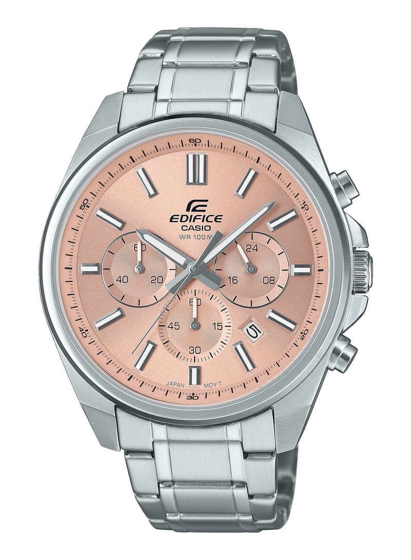 CASIO ساعة يد رياضية للرجال من إيديفيس EFV-650D-4A كرونوغراف تناظري كوارتز - 43.5 مم