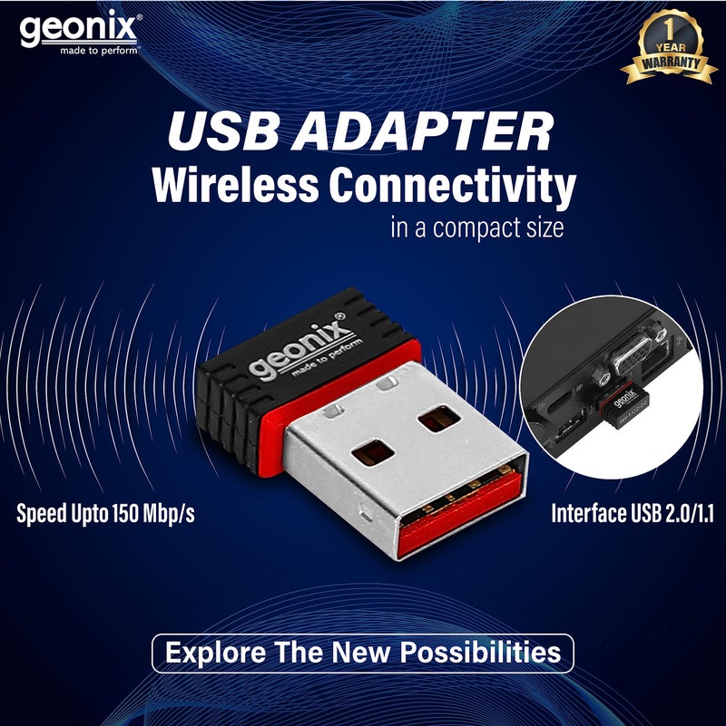 GEONIX USB Wi-Fi Adapter | Speed Upto150Mbps - Image 2